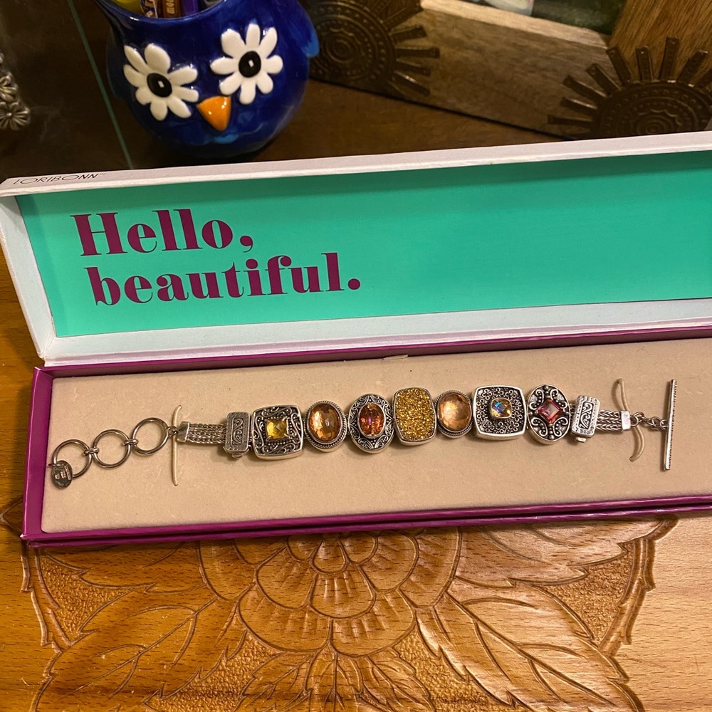 Lori Bonn Trophy Wife Sterling Charm Bracelet 7 to 8 inches
